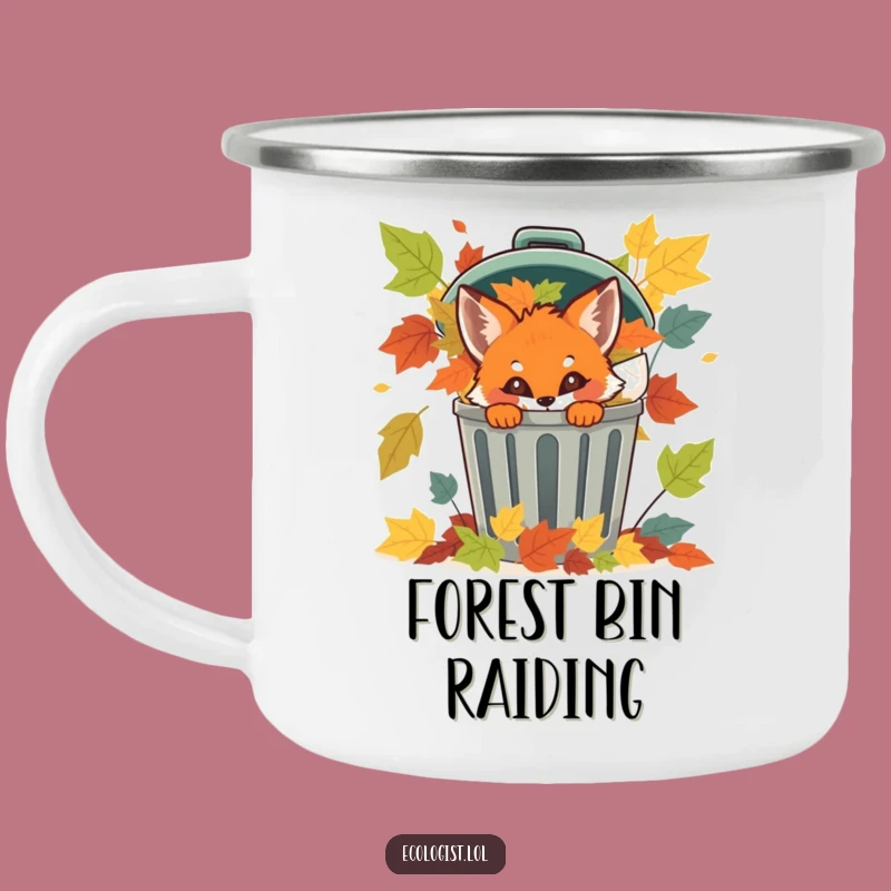 Funny Fox Cub Camping Mug: Wilderness Humor for Your Drink, Great Funny Gift!