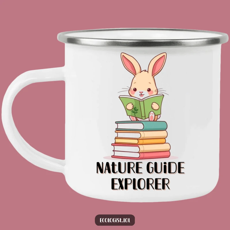 Funny Rabbit Camping Mug: Adventures in Reading & Nature, Great Funny Gift!