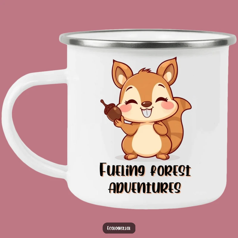 Funny Squirrel Acorn Balancing Camping Mug: Nutty Adventures for Outdoor Fun