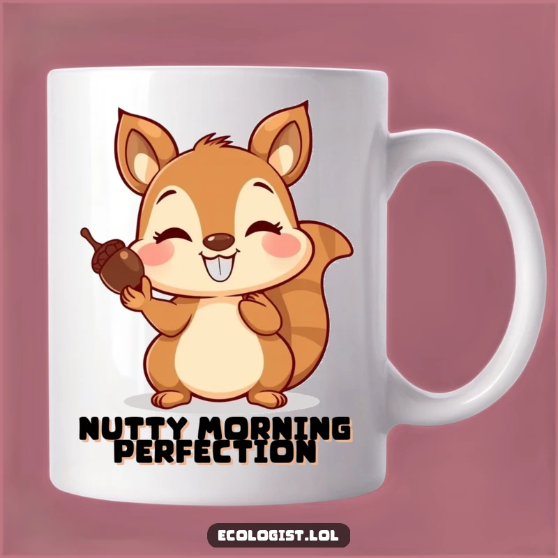 Funny Squirrel Acorn Balancing Mug: Joyful Collector's Delight for Nut Lovers