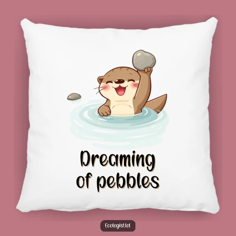 Funny Otter Pillow: Cozy Comfort with Aquatic Charm, Great Funny Gift!