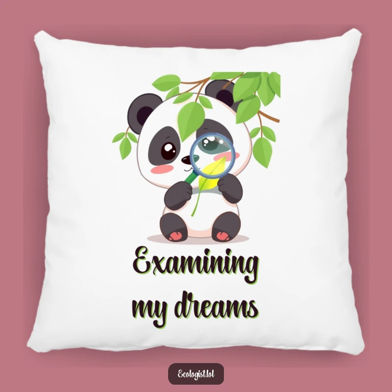 Funny Panda Pillow - Cozy Explorer Art, Comfort Humor Gift