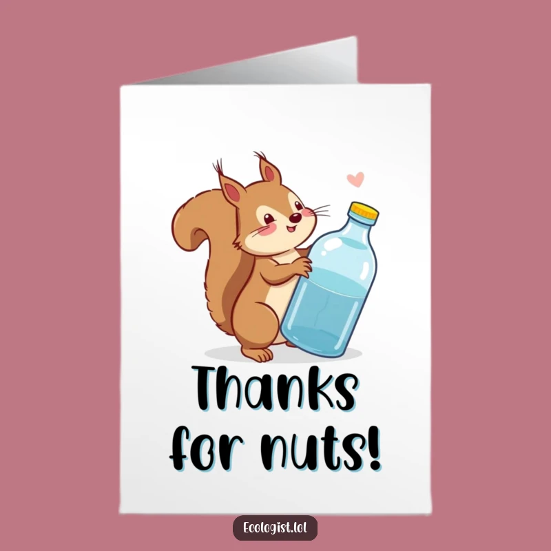 Free Printable Thank You Card: Squirrel's Litter Lecture, Funny Downloadable Appreciation Greeting