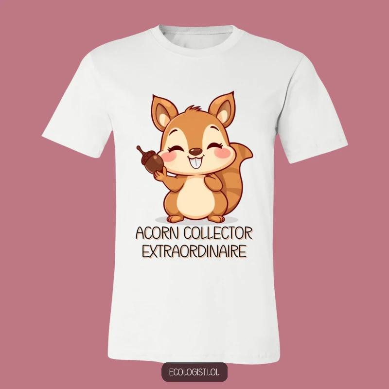 Funny Squirrel Acorn Balancing T-Shirt: Whimsical Apparel for Playful Personalities